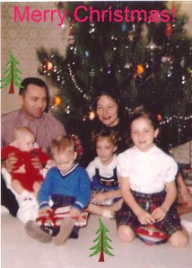 Scott baby, Bill with present, Suzy, Me Mom and Dad all smiling :)